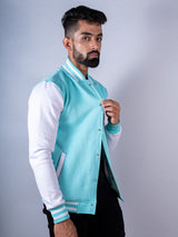Sky Blue LA Varsity Jacket