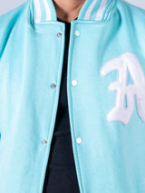 Sky Blue LA Varsity Jacket