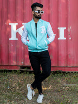 Sky Blue LA Varsity Jacket
