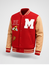 Red Buzz Off M varsity Jacket
