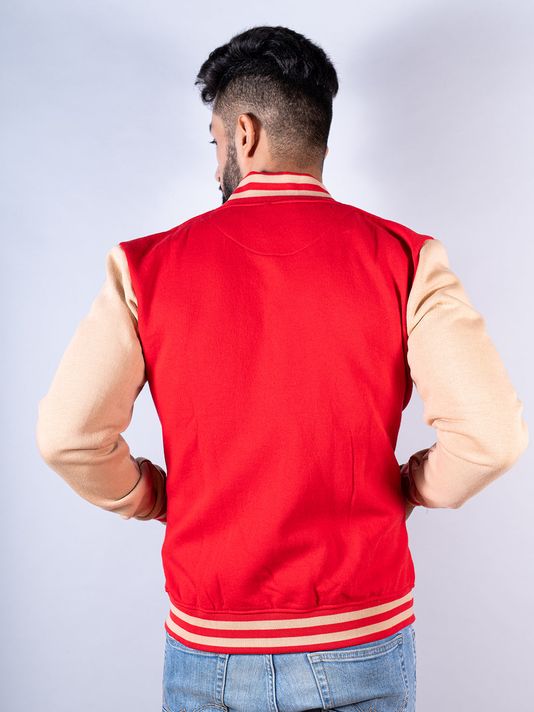 Red Buzz Off M varsity Jacket