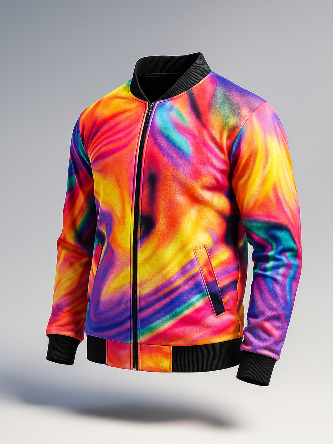 Colorful Printed Velvet Jacket