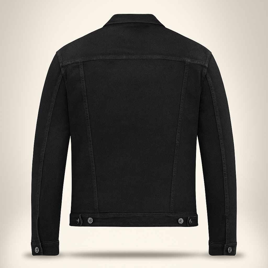 Carbon Black Two Pockets Denim Jacket