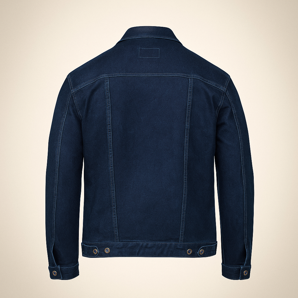 Navy Blue Two Pockets Denim Jacket