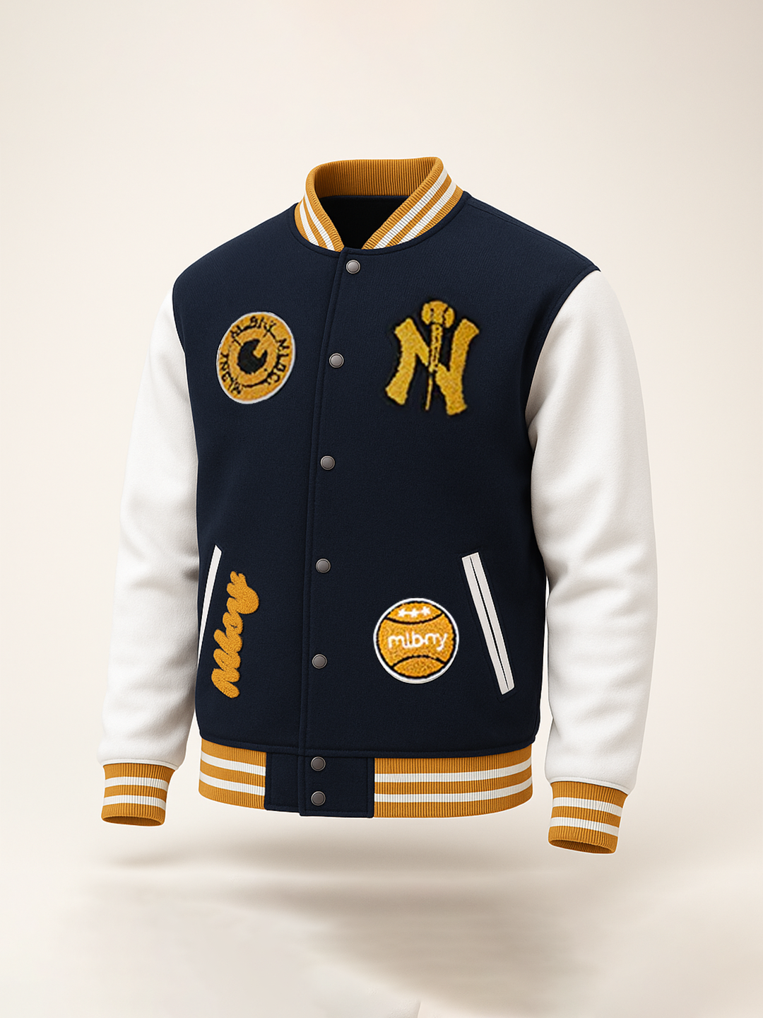 Navy Blue New York Varsity Jacket