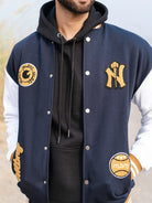 Navy Blue Varsity Jacket