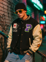 Black Poker Varsity Jacket