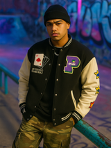 Black Poker Varsity Jacket
