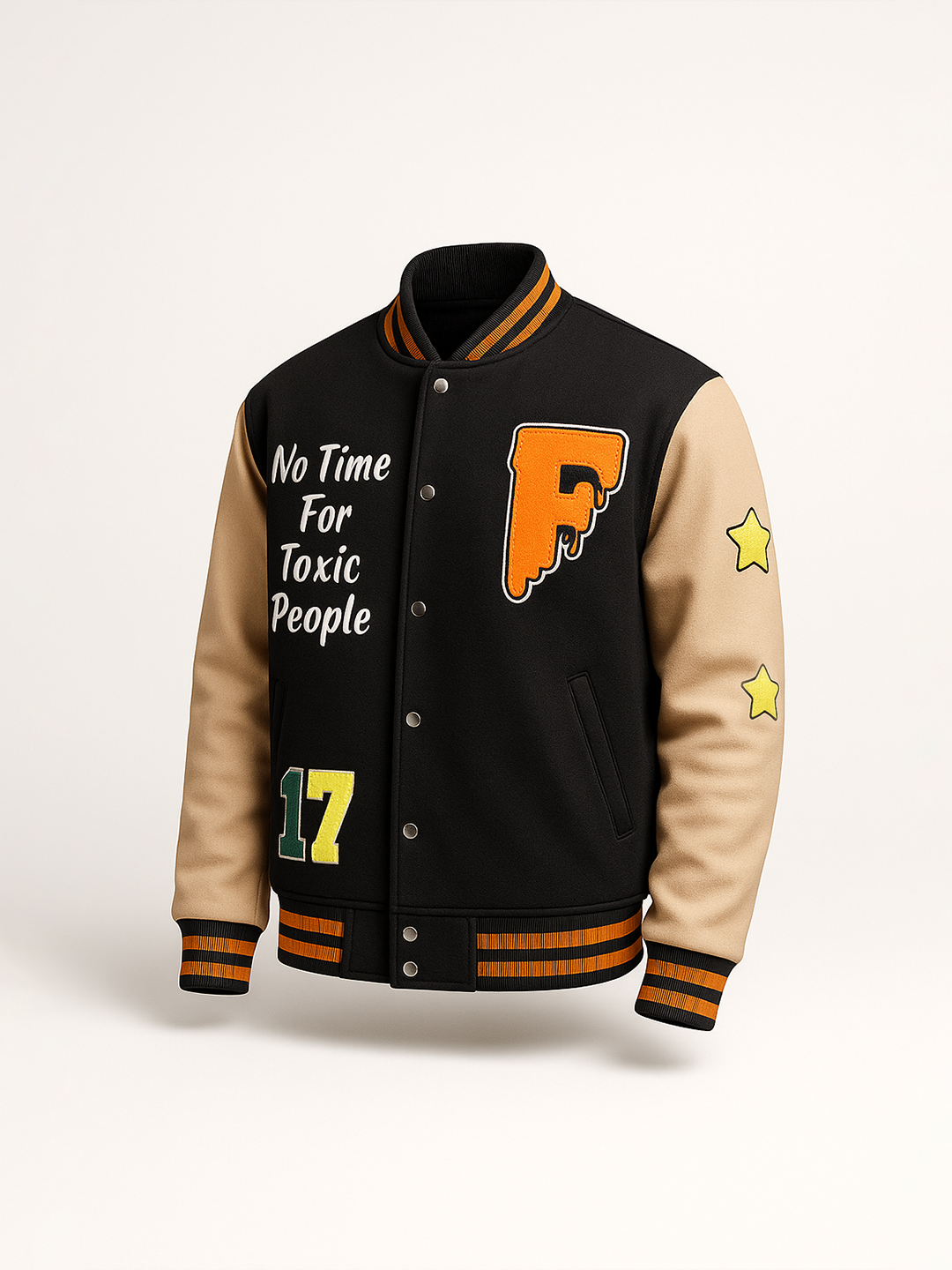 Black F Varsity Jacket
