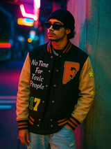 Black F Varsity Jacket