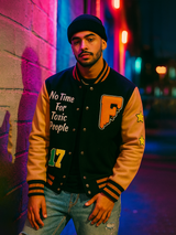 Black F Varsity Jacket