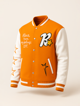 Orange B Varsity Jacket