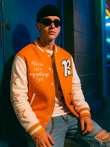Orange B Varsity Jacket