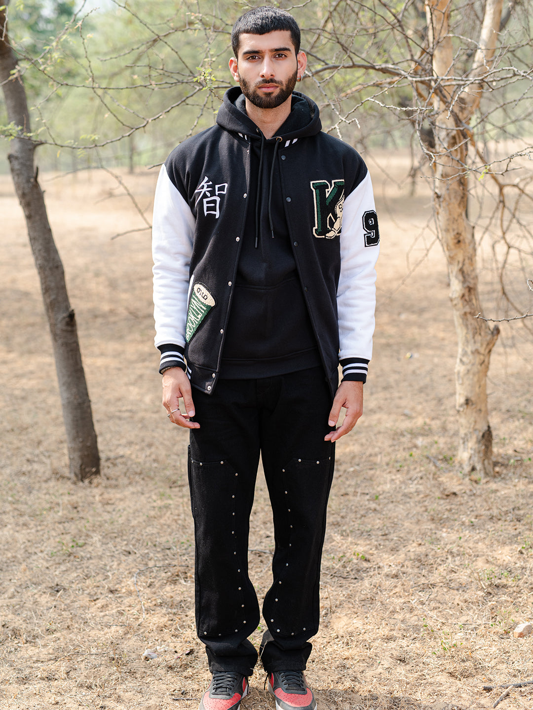 Black K Varsity Jacket