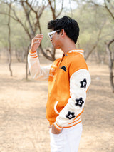 Orange Bones Varsity Jacket