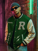 Green R Tistabene Varsity Jacket