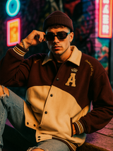 Brown A Varsity Jacket