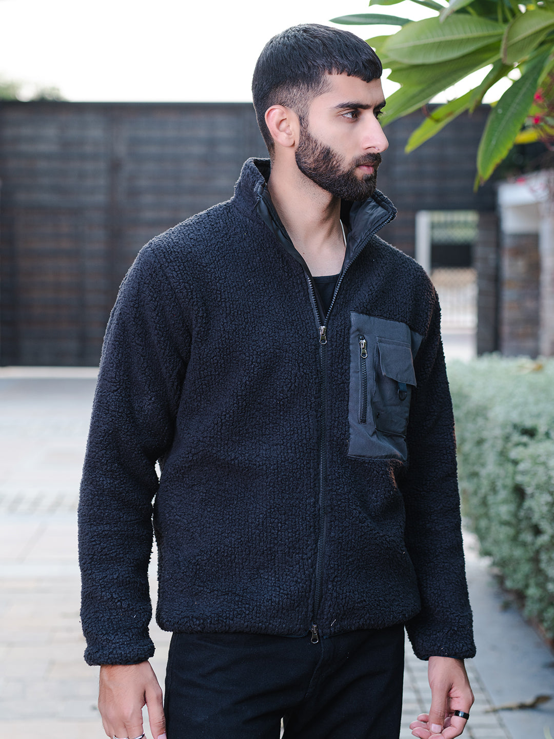 Black Fleece Sherpa Jacket