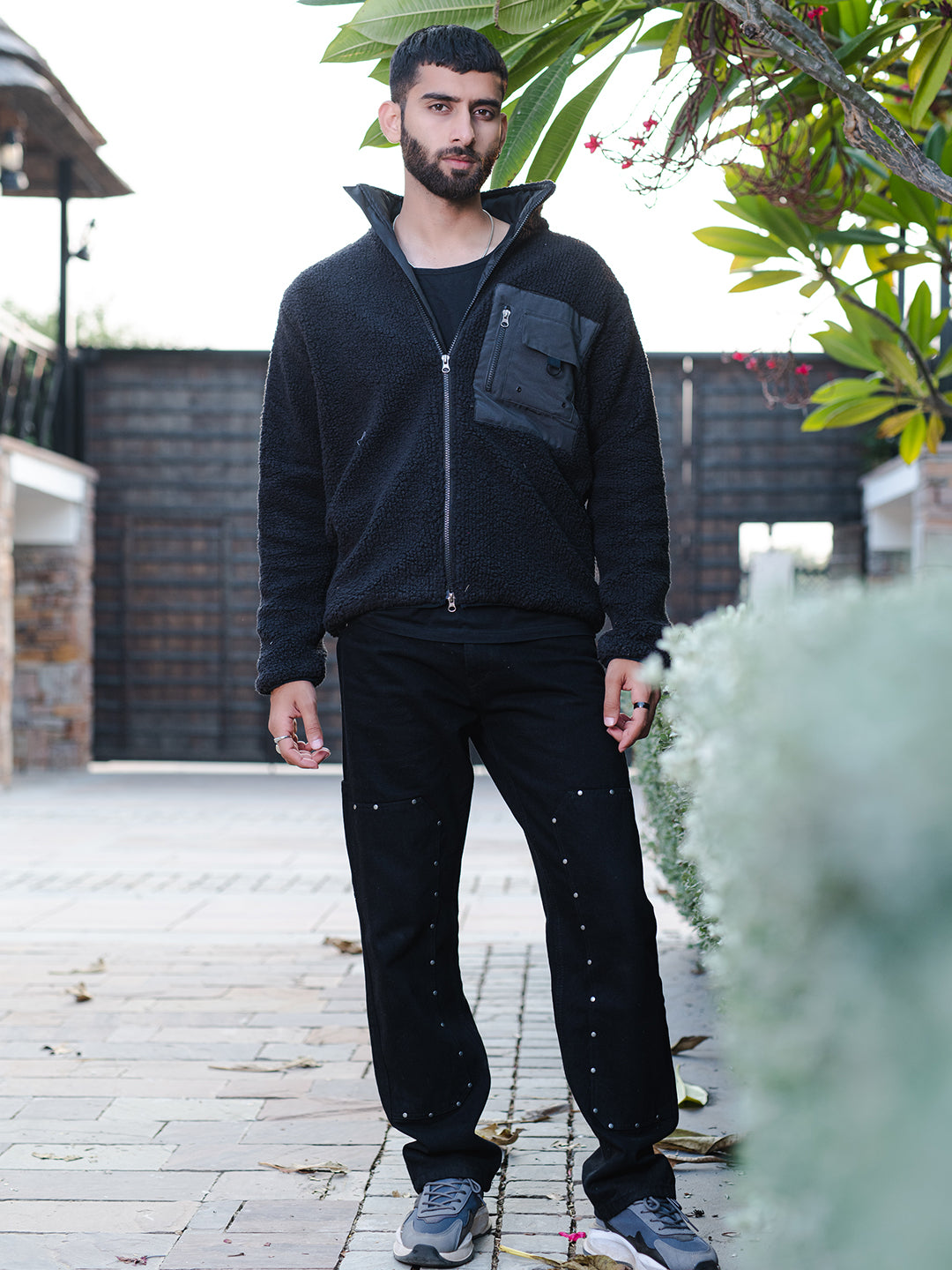 Black Fleece Sherpa Jacket