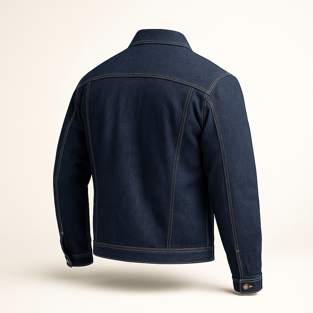 Contrast Stitch Blue Denim Jacket