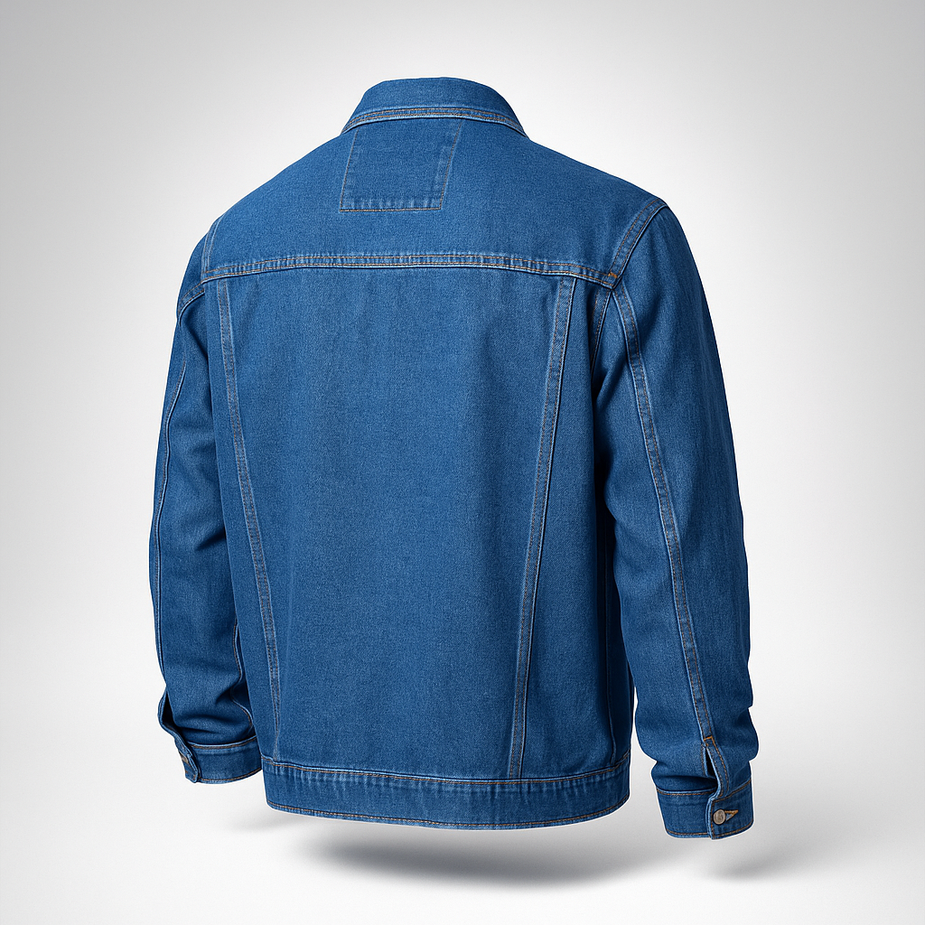 Blue Relaxed Fit Men's Denim Jacket