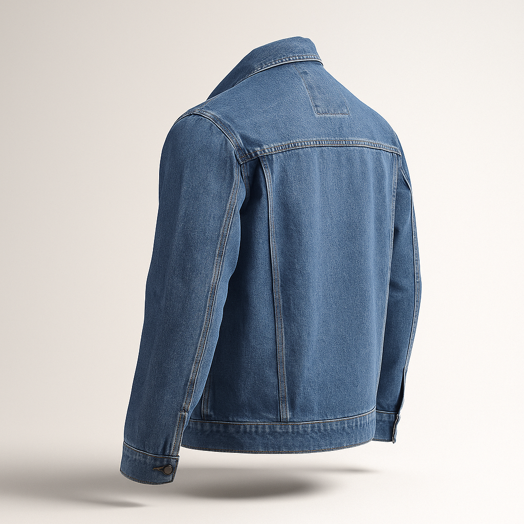 Blue Relaxed Fit Men's Denim Jacket