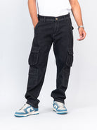 carbon black cargo  jeans