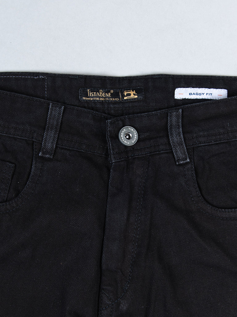 Black Cargo Denim Jeans