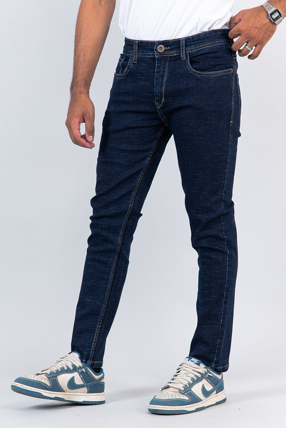 straight denim jeans