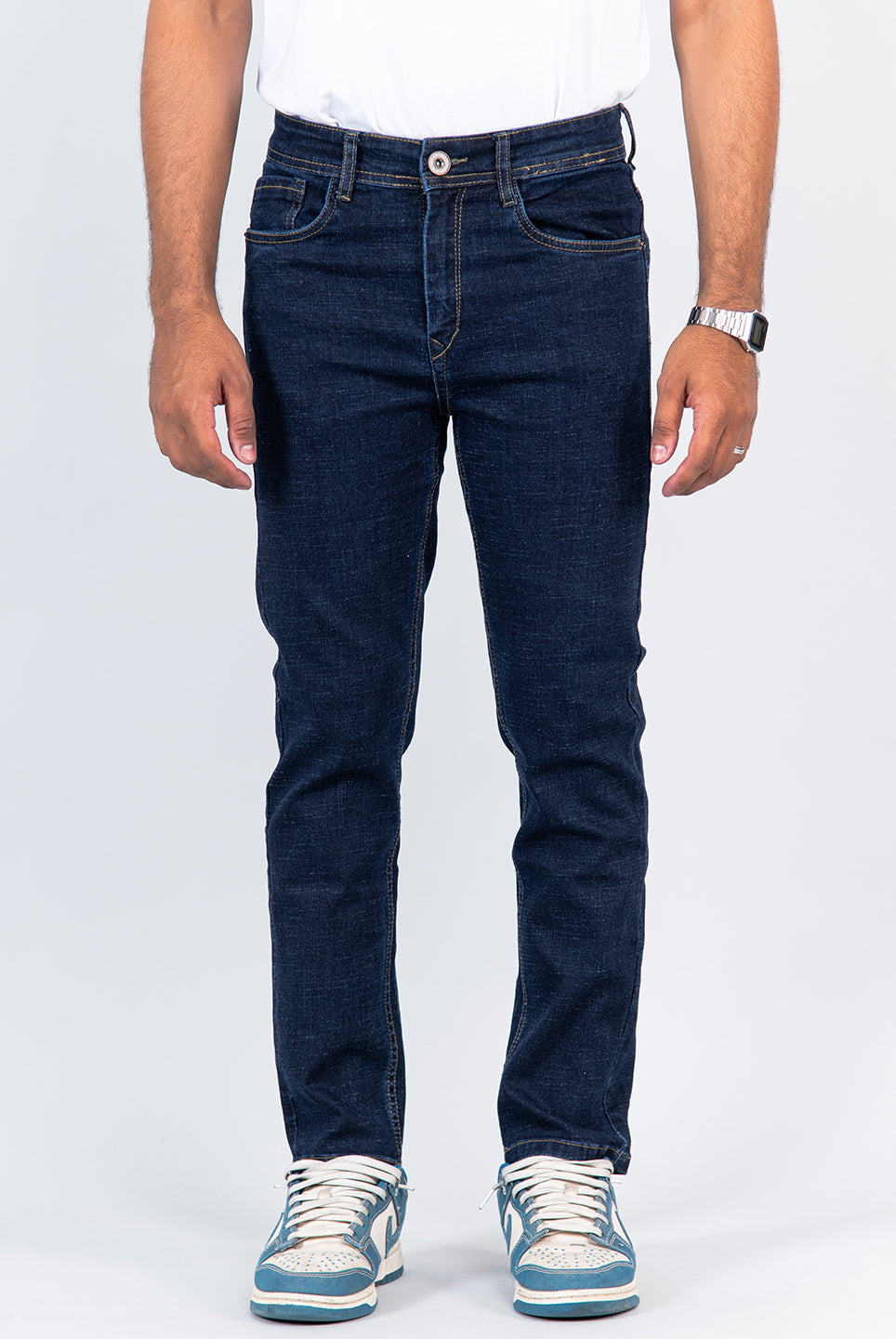 blue slim fit denim jeans