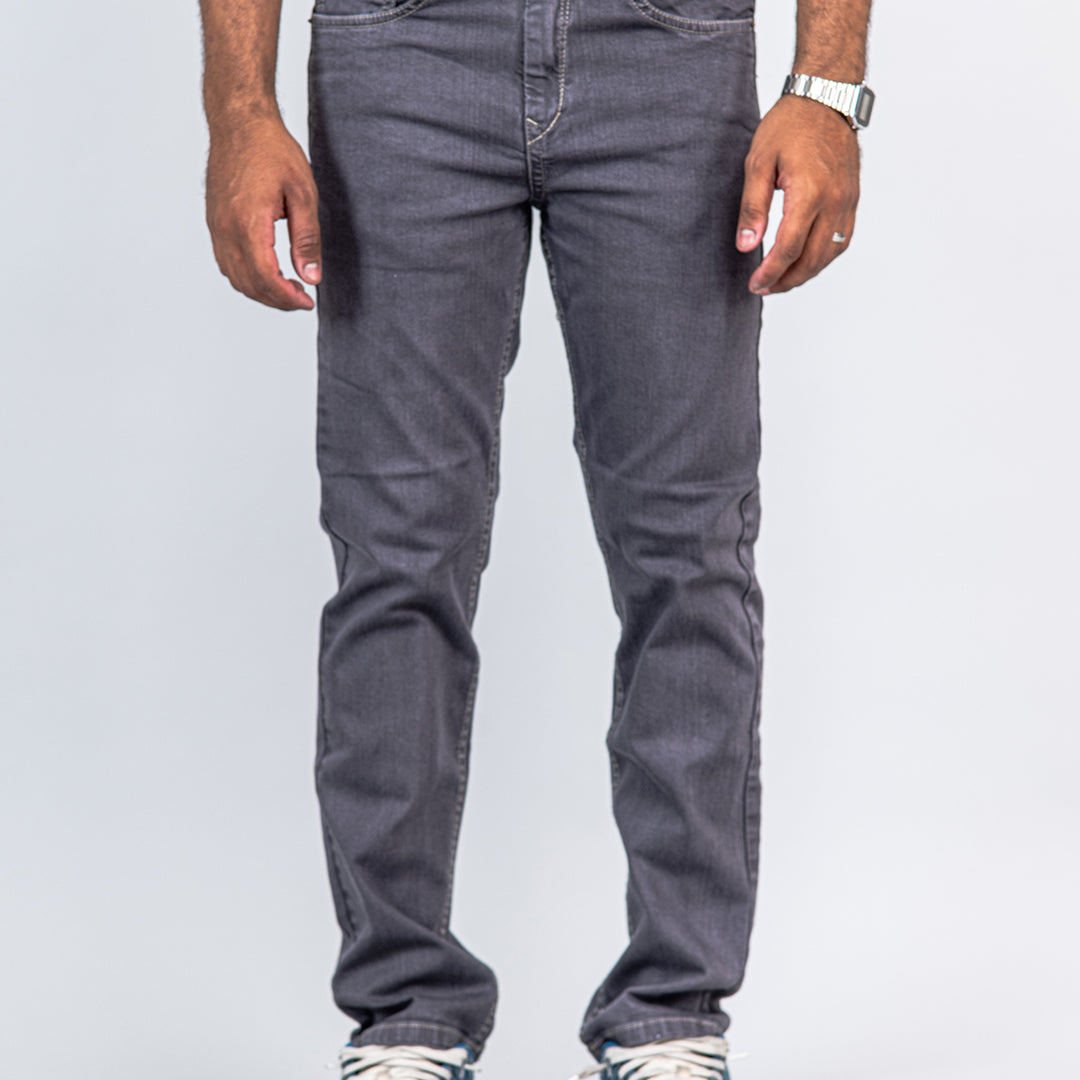 stone grey slim fit denim jeans