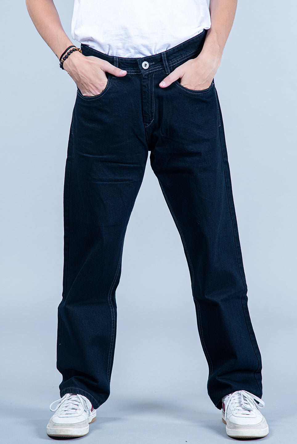 dark blue slim fit ankle length mens jeans