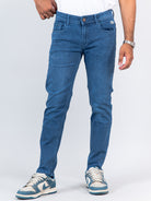 light blue slim fit ankle length mens jeans