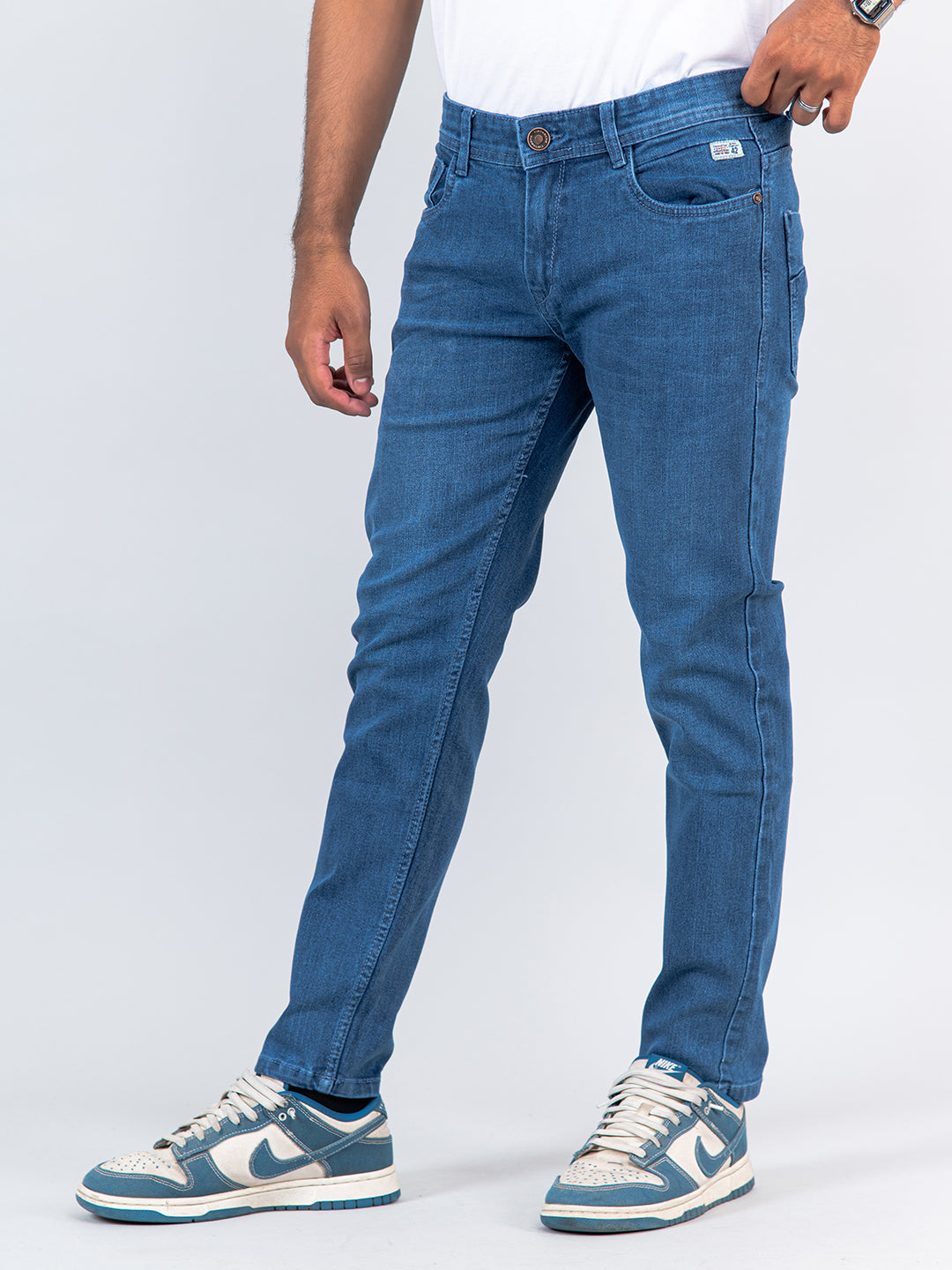 Buy Light Blue Slim-Fit Ankle Length Mens Jeans Online