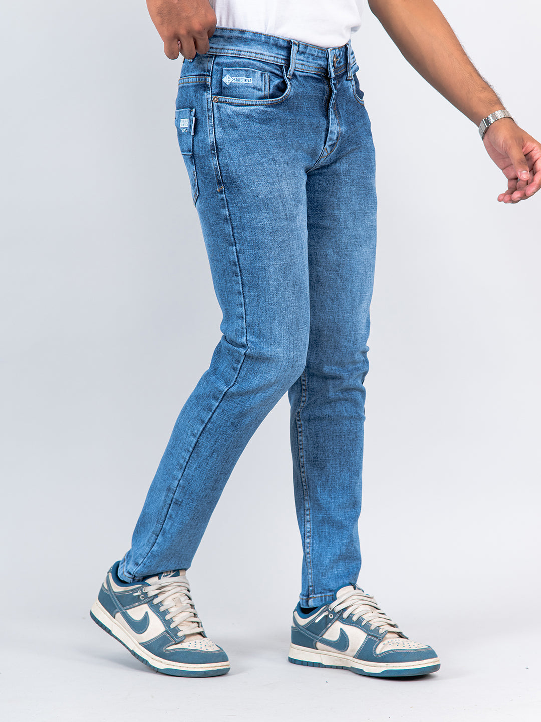 Buy PODGE Men Slim Fit Denim Mid Rise Blue Jeans Online at Best Prices in  India - JioMart.