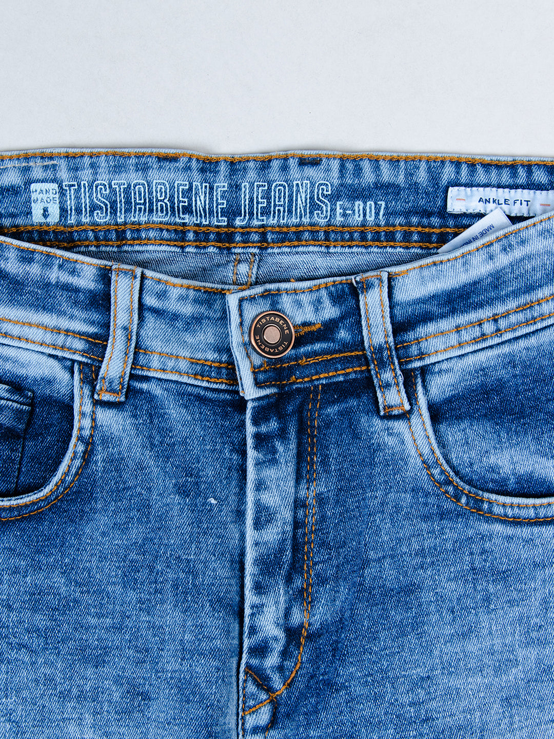 Light Blue Slim-Fit Ankle Length Men's Jeans Online
