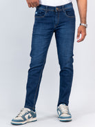 blue slim fit ankle length mens jeans
