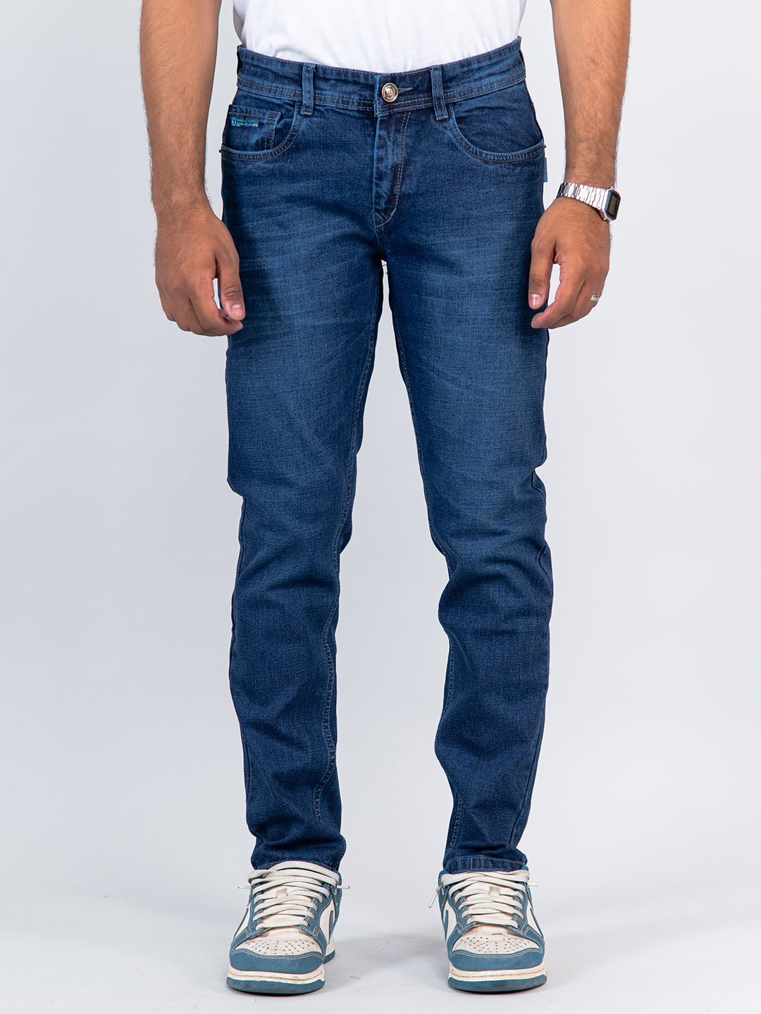 Buy Men Blue Dark Slim Fit Jeans Online - 739120 | Louis Philippe
