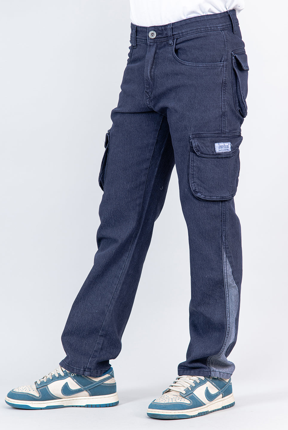 straight fit cargo jeans