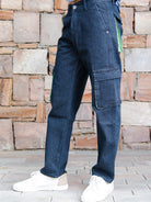 blue cargo jeans