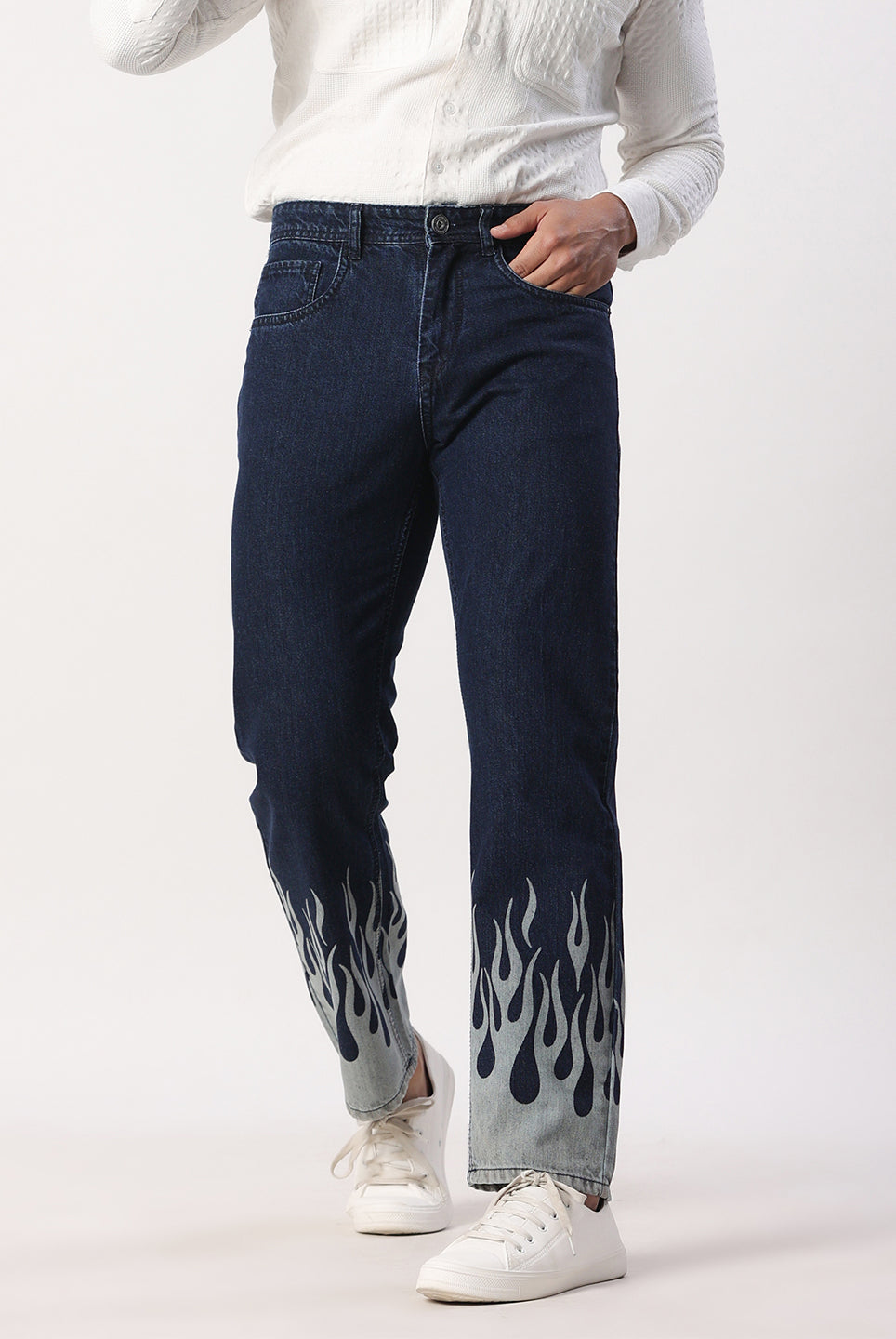 straight denim jeans
