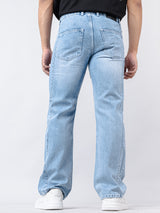 Ice Blue Boot-cut Denim Jeans