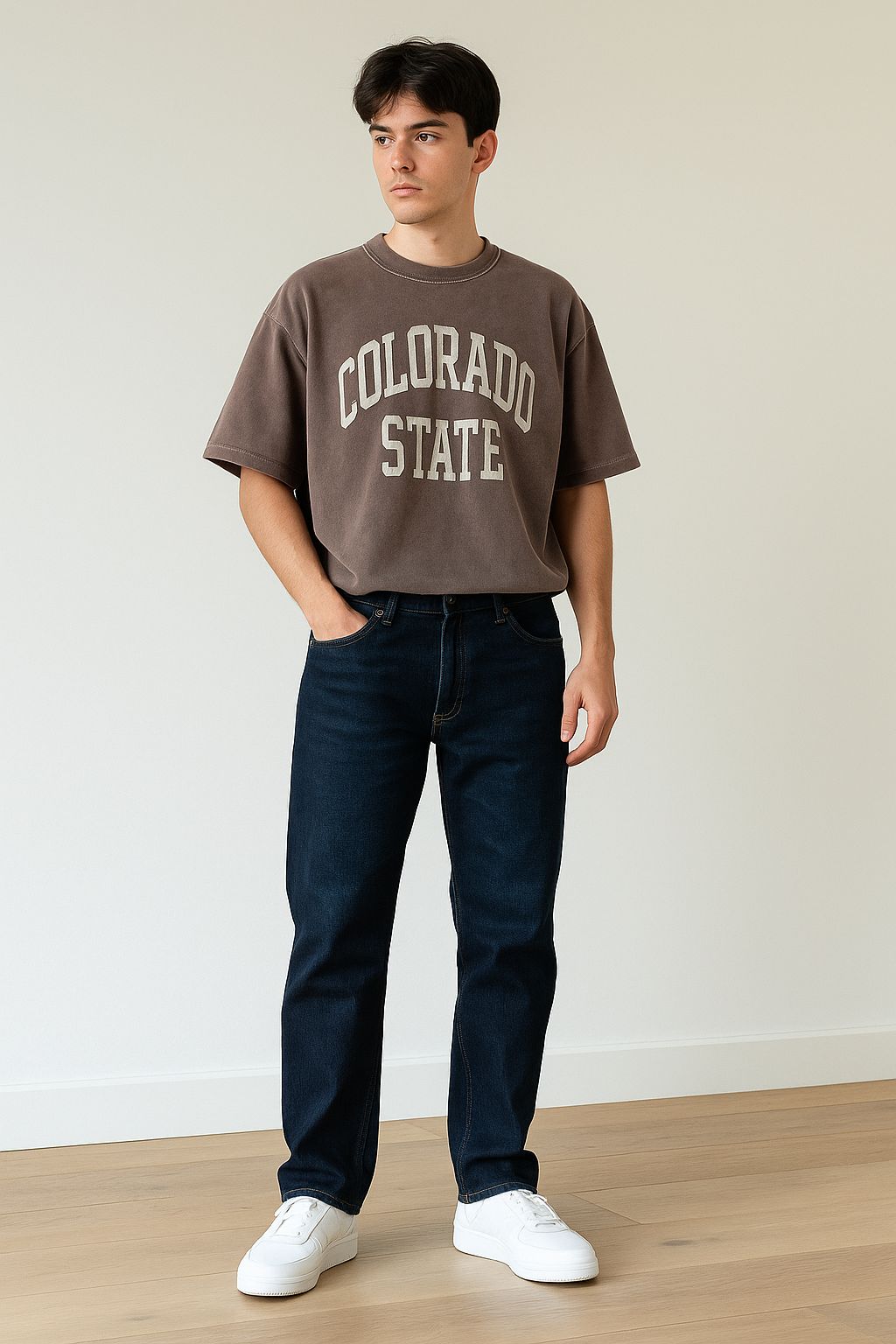 Carbon Black Cross Pocket Boot-cut Denim Jeans