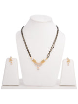 Floral American Diamond Designer Mangalsutra Set