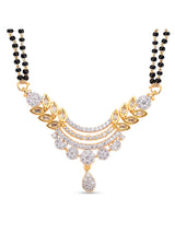 Floral American Diamond Designer Mangalsutra Set