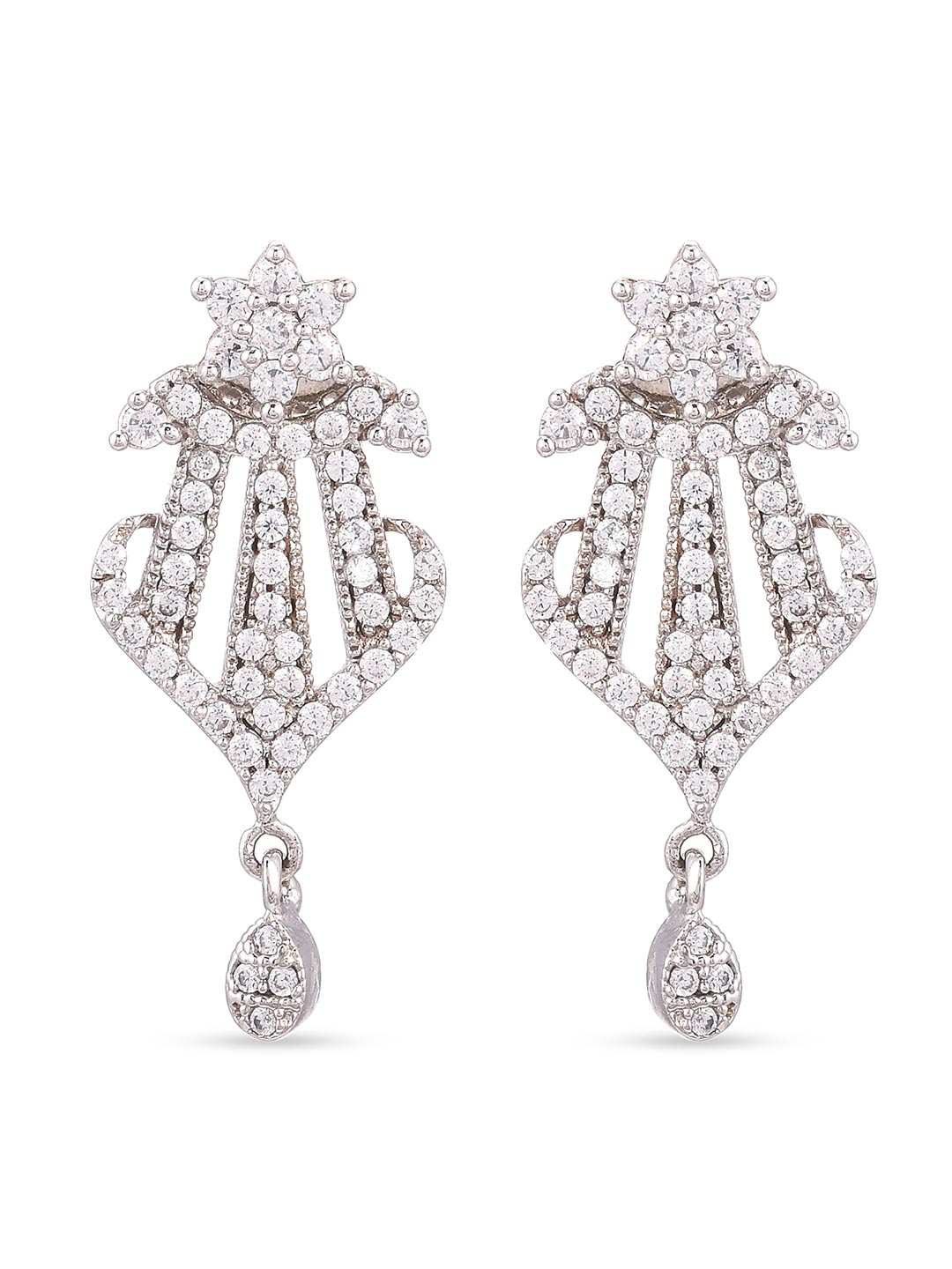 Designer American Diamond Rhodium Plated Mangalsutra Set