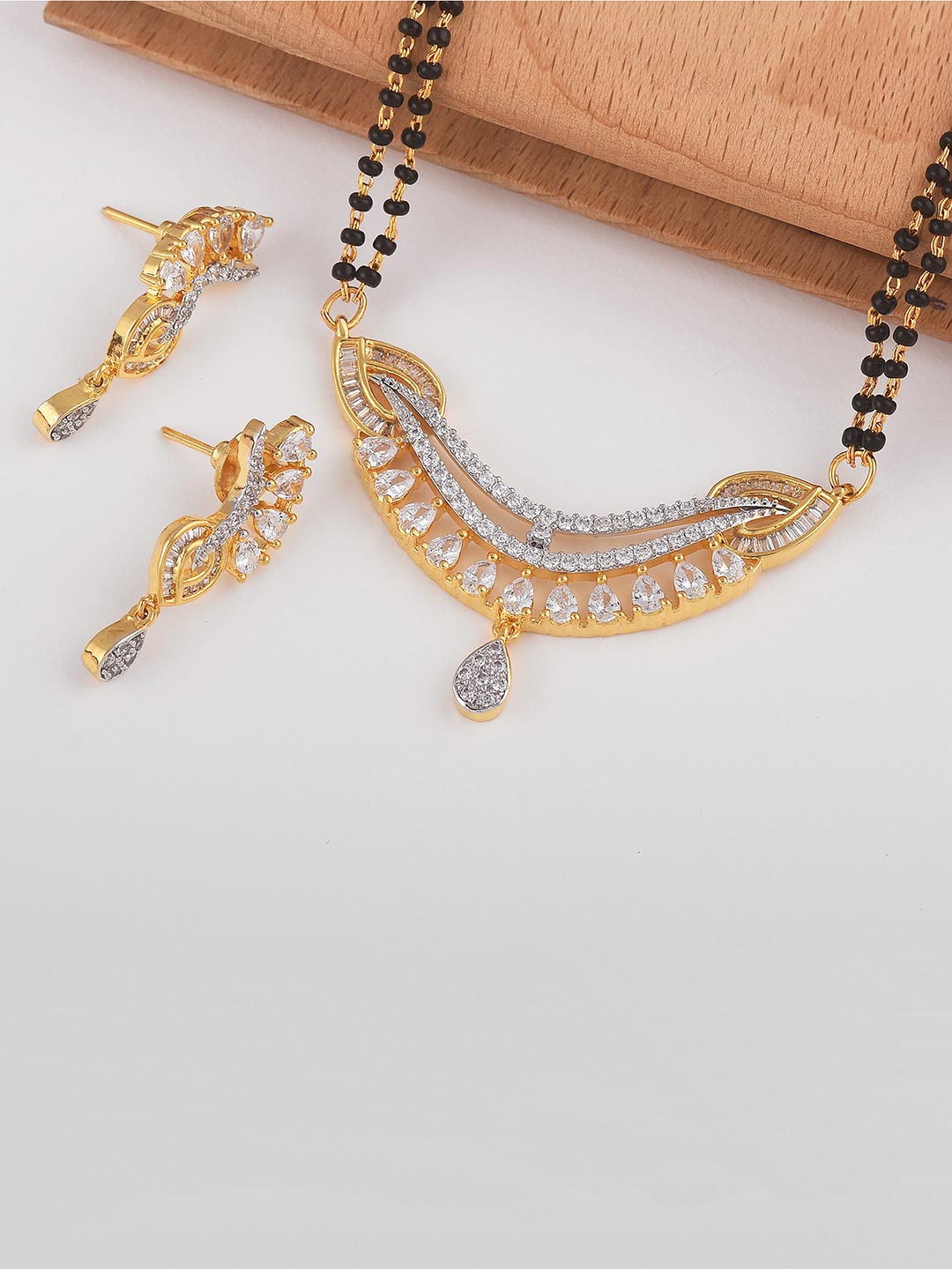 Designer Two Tone Plated Mangalsutra Set