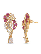 Floral Designer Colored Stones Gold Plated Mangalsutra Set