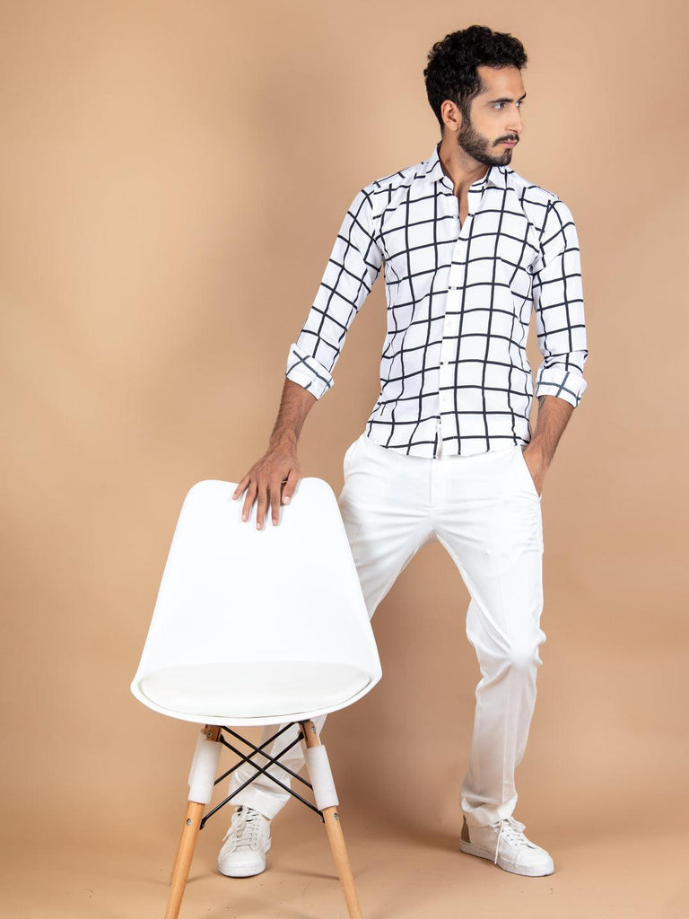 male checkered shirt