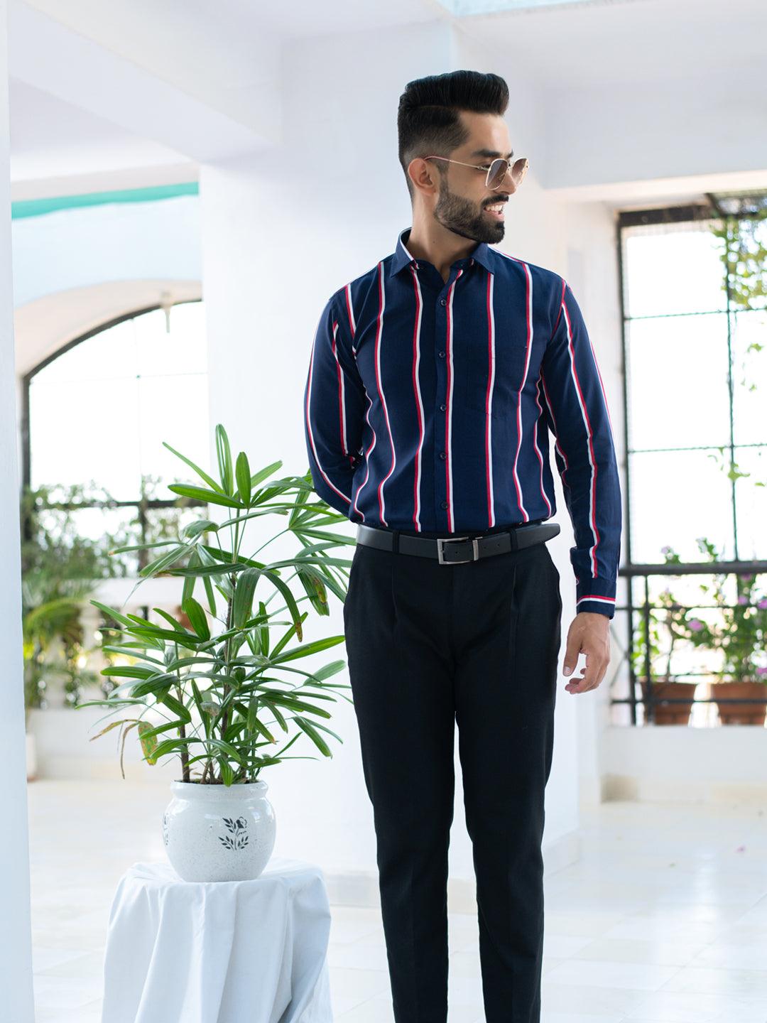 Charlie Stripes Giza Cotton Shirt